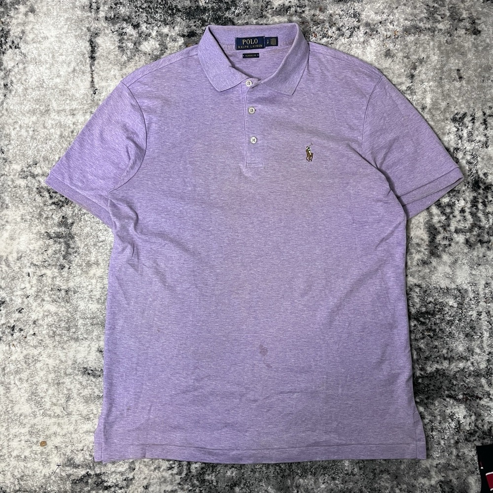 Polo Ralph Lauren Men's Short Sleeve Purple Polo Shirt Size Small